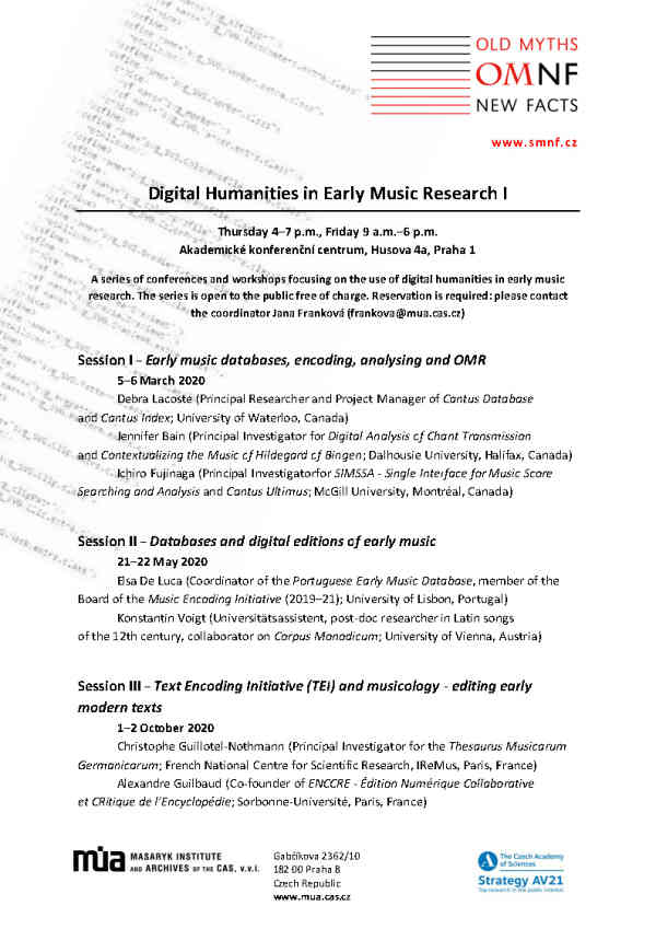 Digital Humanities I